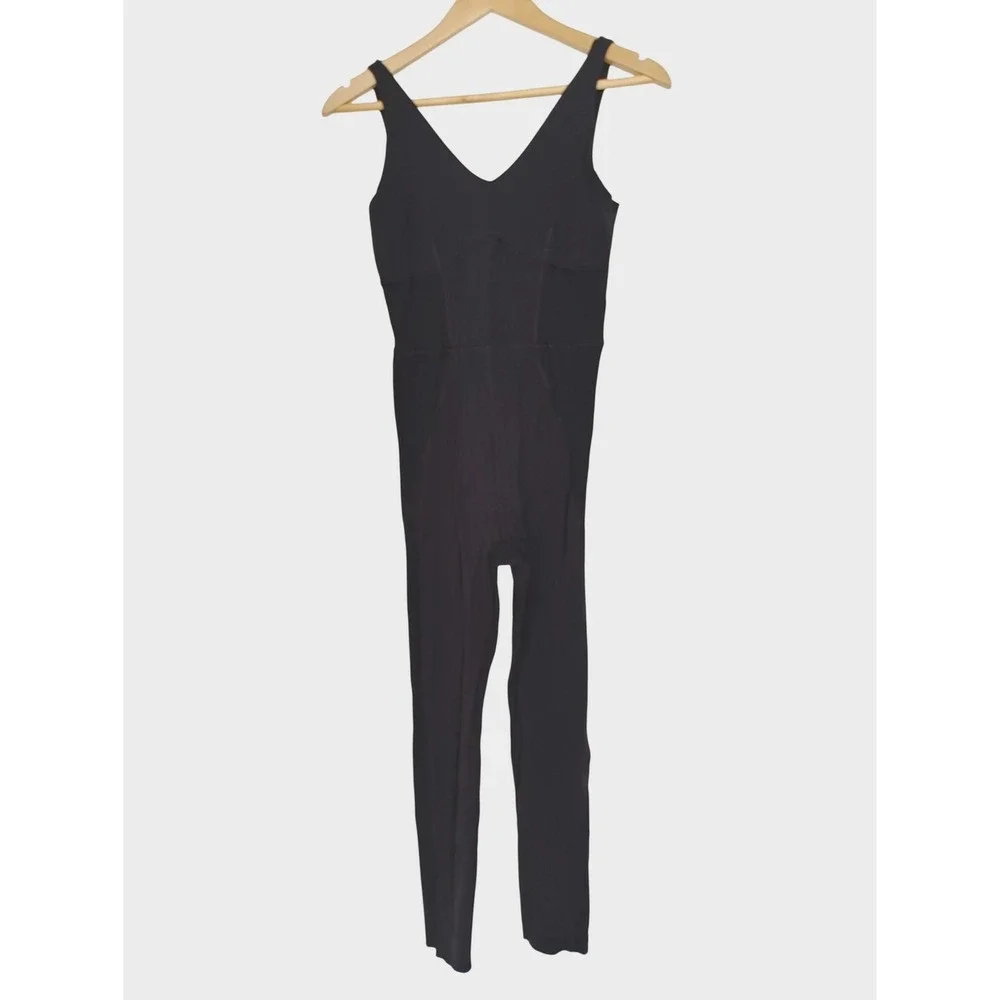 NIKE Yoga Luxe Infinalon Jumpsuit Stretch‎ Black One Piece Dry Fit CJ5272-010 M
